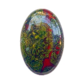 Sunshcat Natural Dragon Blood Jasper Oval Shaped Palm Crystal and Healing Spa Energy Massage Stone,Crystal Chakra Body Care Stone