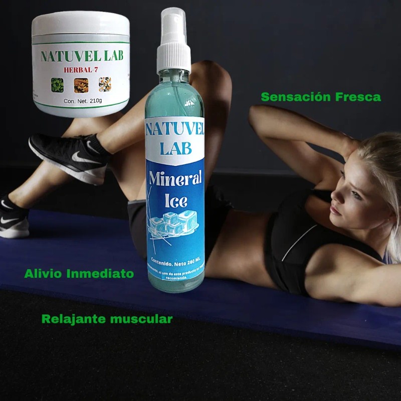 Hielo Mineral + Pomada Para Dolores Musculares Relajante Menta