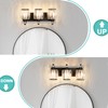 ALAISLYC Black Bathroom Light Fixtures with K9 Crystal Lampshade Bathroom