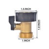 3/4" Brass Garden Hose Shut Off Valve,1-Way Restricted-Flow Water Shut-Off,