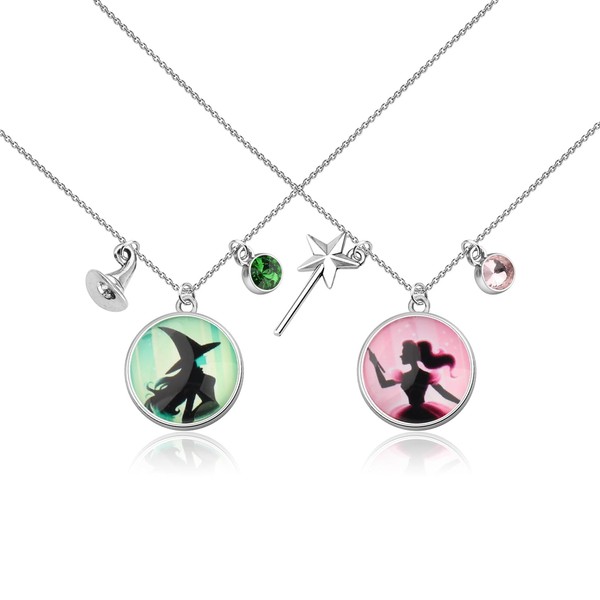 PLITI Witch Inspired Necklace Bad Witches Jewelry Elphaba And Glinda