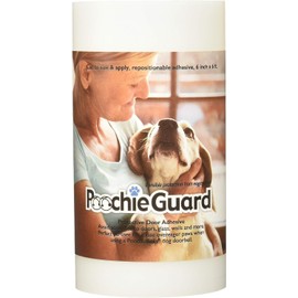 PoochieGuard Selbstklebende Schutzfolie für Türen, Fenster und mehr; transparent, schützt Ihr Zuhause vor Pfoten und Krallen