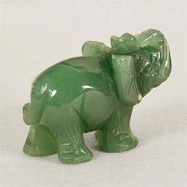 SquarezhenBo Green Elephant Ornament, Elephant Statue, Jade Stone Handcraft Natural Green Jade Stone Elephant Statue Decor Toys in Hand Sculptures Home Décor Accents