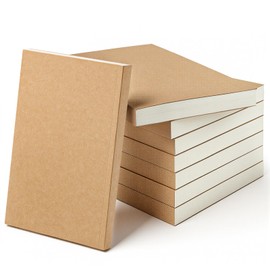 IANFAN 8 Pcs 5.5" x 8.25" Paper Hardcover Sketchbook Blank Notebook Bul, 128 Sheets/256 Pages (100gsm), Unlined A5 Size Acid Free Blank Drawing Sketch Books for Adult Office Travelers Journal Supplies