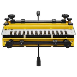 Happybuy Dovetail Jig,12 in Width,Dove Tailing Router Jigs with Router Bit & 1/2” Template, Precise Alignment Dove Tail Jig, Mortise and Tenon Jig Woodworking Tools for Furniture & Wood Cabinet Making