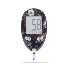 MightySkins Skin Compatible with Abbott Freestyle Freedom Lite - Midnight Blossom | Protective, Durable, and Unique Vinyl Decal wrap Cover | Easy to Apply, Remove, and Change Styles | Made in The USA