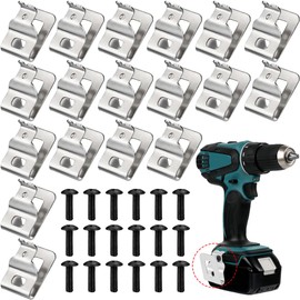 18 PCS Belt Clips Belt Hook Clip Drill Clips Stainless Steel Hook Replacement Electric Drill Belts Buckle Tool Holder Waist Buckle Installation Hanger Accessories for Drills Tools