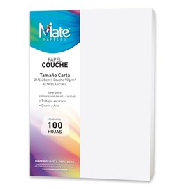 Papel Couché 90 G/m2 | Tamaño Carta | 100 Hojas