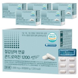 Sturgeon Cartilage Chondroitin 1200 MBP Small Molecule Food and Drug Administration Certified HACCP, 60g, 6 Pieces / 철갑상어 연골 콘드로이친 1200 MBP 저분자 식약청 인증 HACCP, 60g, 6개