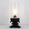 ANLONGLU Small Crackled Glass Table Lamp Mini Candle Desk Night
