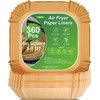 360 Pcs 8” Square Unbleached Heavy Duty Air Fryer Paper