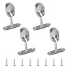 INCREWAY Closet Rod Support, 4Pcs Zinc Alloy Oval Wardrobe Rail