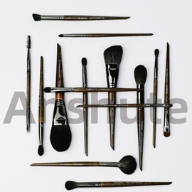 Anshute Natural Goat Hair Makeup Brushes Set of 14, Professional Natural Hair Cosmetic Brushes with Case, Beech Wood Handle. Super Soft Bristles, Variety of Brushes. Face Brushes, Eyeshadow Brushes