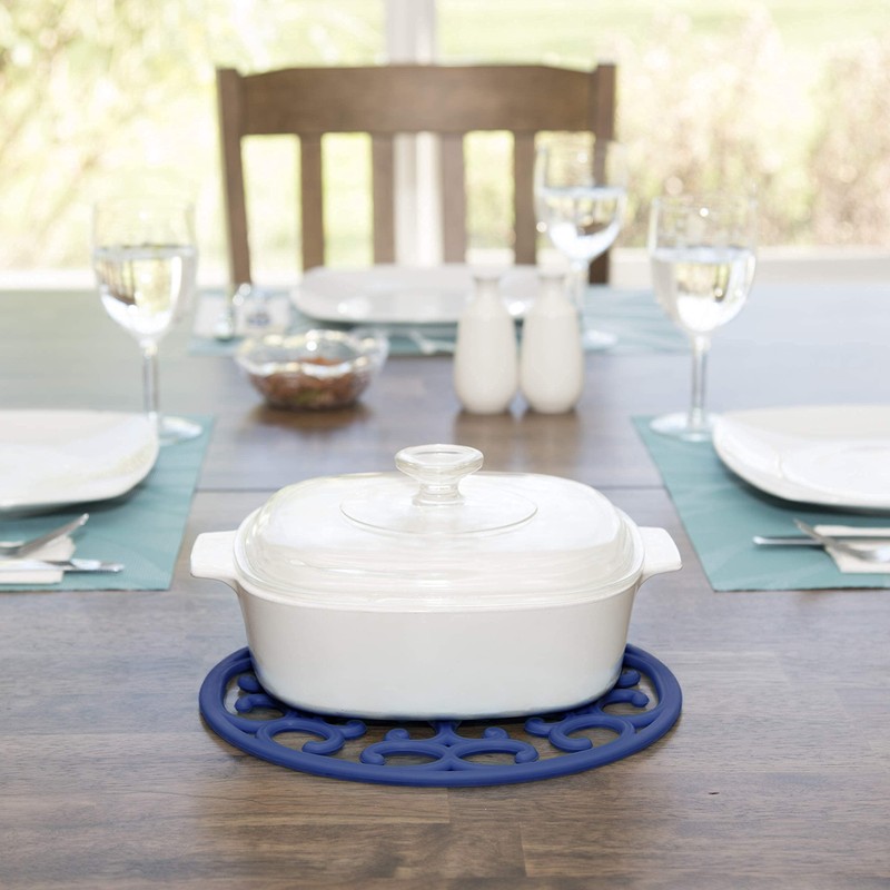 gasaré, Extra Large, Thick, 10" Silicone Trivets for Hot Dishes,