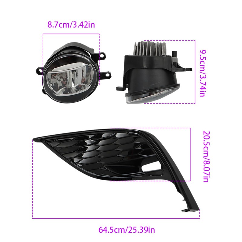 Silscvtt 1 Pair Front Fog Light Assembly Replacement for Camry