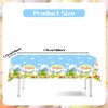 ZSTNPP Easter Table Cloth, 137x274cm Rectangular Plastic Waterproof Easter Tablecloth,