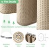 Dynamene Extra Long Shower Curtain,84 Inch Long Beige Waffle Weave