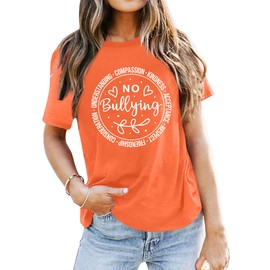 Unity Day Orange Shirt Women No Bullying Shirt Tops Kindness Tees Casual Bully Awareness School Gift
