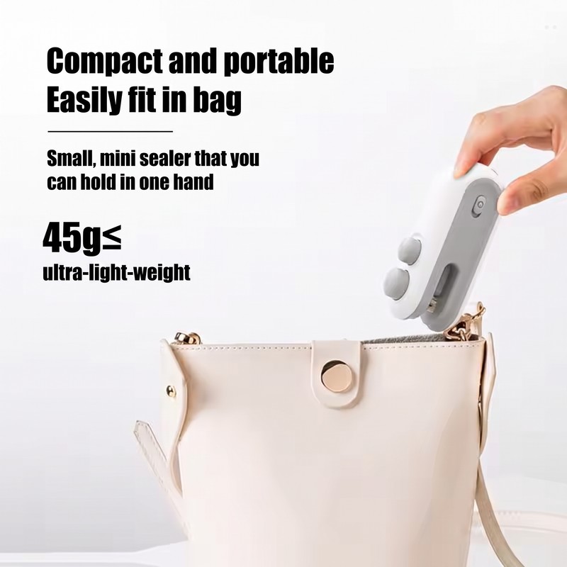 2pcs Mini Snack Bag Sealing Machine, Portable Heat Sealer Handheld