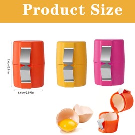 3 Packs Eggshell Remover, Egg Shell Cutter Tool, Egg Cracker Tool Handheld, Egg Peeler Easy, Handheld Egg Cracker, Portable Eggshell Opener Baking Accessories，107for Home Dorm Kitchen