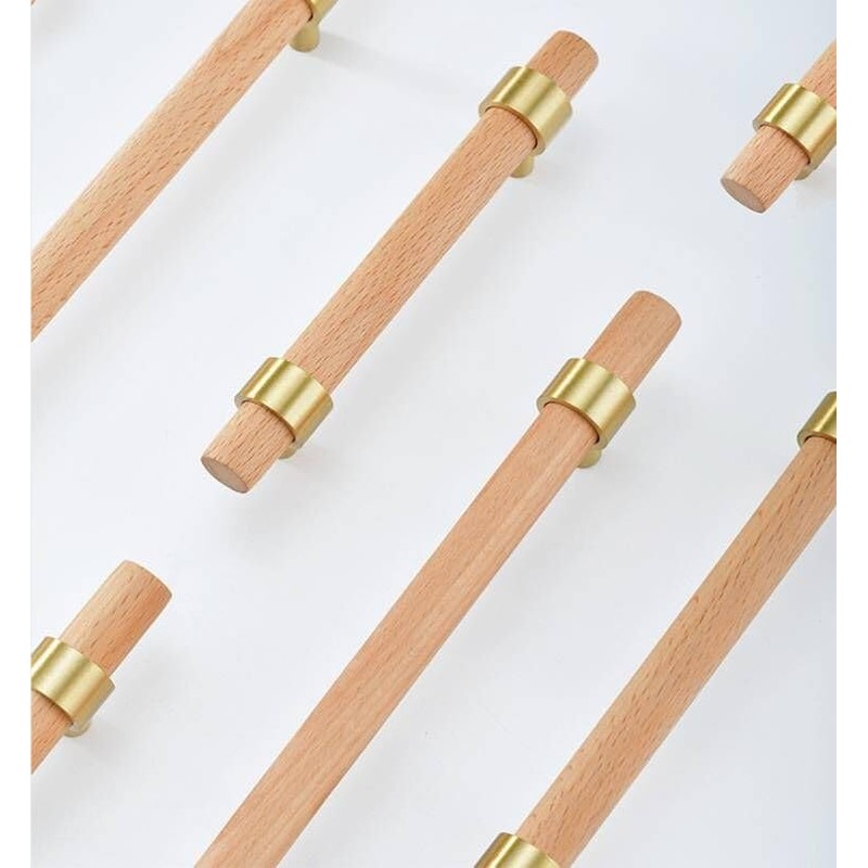 SYZOW 6 Pack Wood Cabinet Pulls 160Hole Center Wood Cabinet