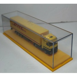 DHL Shipping Truck in Case 1/87 Semi Truck & Trailer 7.5" NEW