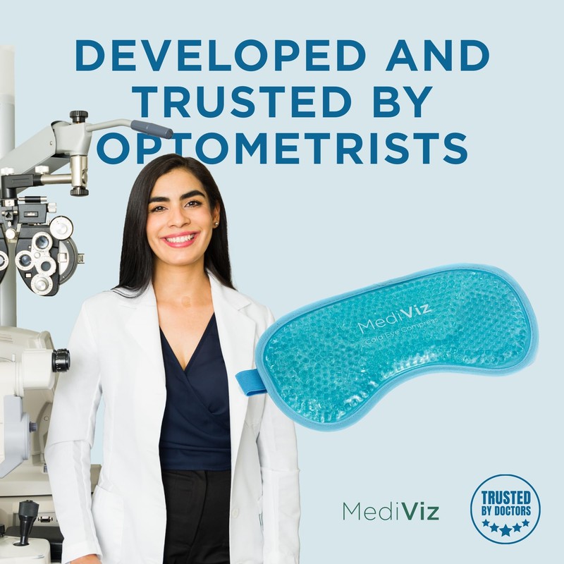 Mediviz Cooling Gel Eye Mask- Reusable Cold Eye Mask for