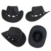 Kids Classic Wide-Brim Western Cowboy Hats Boys Girls Cowgirl Felt