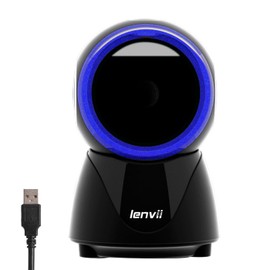 LENVII D8800 Hands-Free 2D Barcode Reader, Wired QR Code Scanner