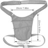 Riñonera Antirrobo de Viaje, Bolso Pequeño Oculto para Pasaporte, Gris