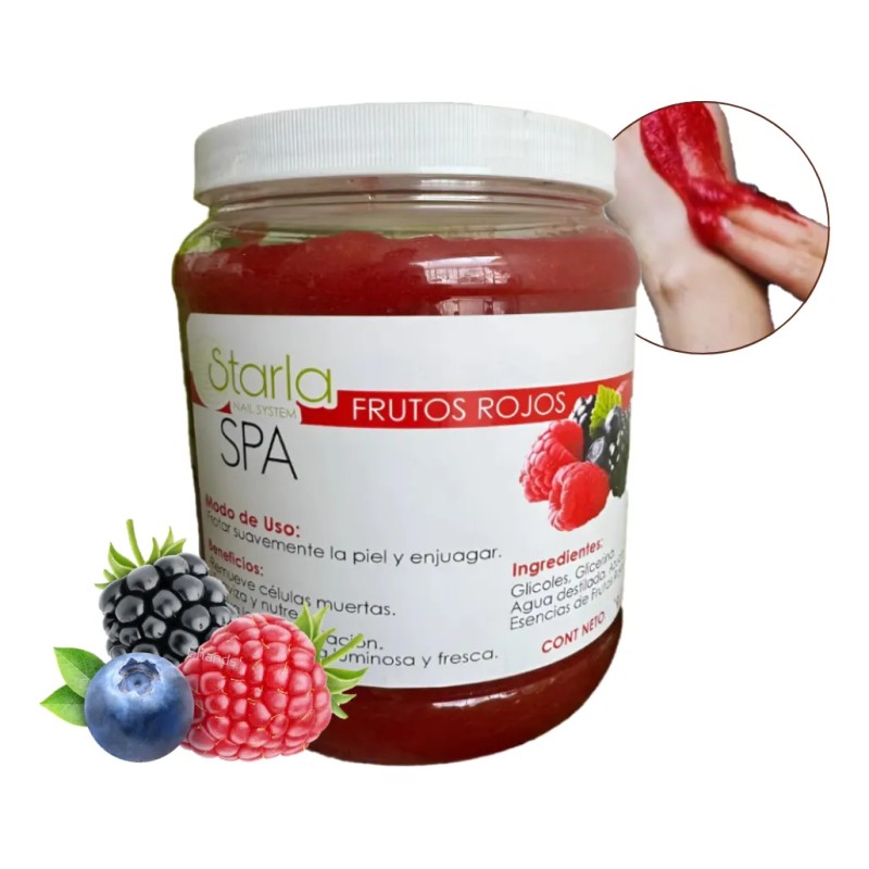 Starla® Exfoliante Frutos Rojos Manicura Pedicura Spa 4 Kg.