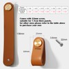 Pack of 4 Leather Furniture Handles Genuine Leather and Copper