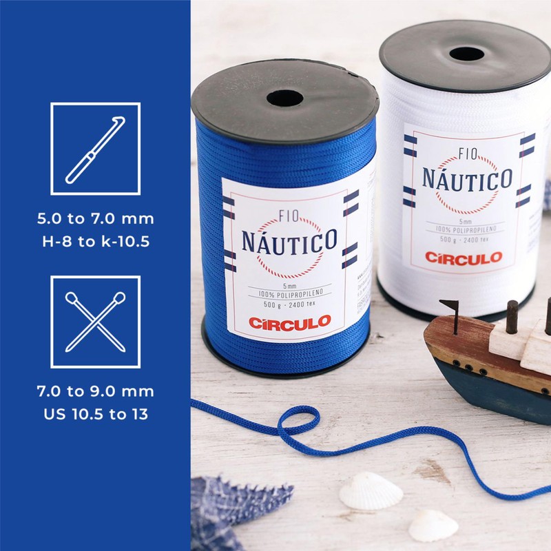 Circulo - Hilo Nautico, cordón impermeable de alta calidad, 5