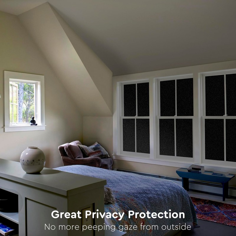 Kromapolis Blackout Window Privacy Film Total Light Blocking Room Darkening