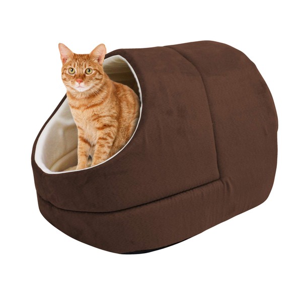 GOOPAWS Cat Cave for Cat and Warming Burrow Cat Bed,