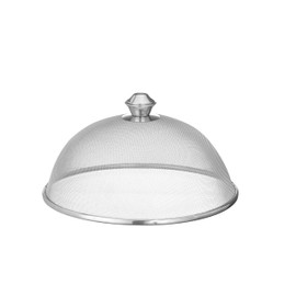 HENDI Mesh Food Cover, for Protection of Food, Protects Against Flies, Fine Mesh, Fly Cover, Mesh Cover, Plate Cover, Diameter 305 x (H) 170 mm, Stainless Steel