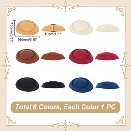 AHANDMAKER 6 Colours Fascinator Hats for Women, Teardrop Fascinator Hat Base, Eva Molinery Base, Cocktail Hats, Tea Party Hats for Making Parties, Weddings, Multicolor-6pcs