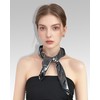 JENSVOIR Head Scarf for Women - Glossy Silver Metallic Shiny