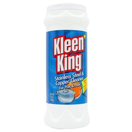 Kleen King Stainless Steel Cookware Cleaner and Copper Cleaner (14 oz, 3 Pack) Helps Remove Stains and Tarnish from Pots and Pans, Multi-Purpose Metal Cleaner, Powder Form