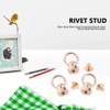 FTVOGUE 10pcs Craft Rivets Brass Studs Screw Back Round Head