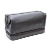 Prime Hide Soft Brown Leather Zipped Bottom Wash Bag Toiletry