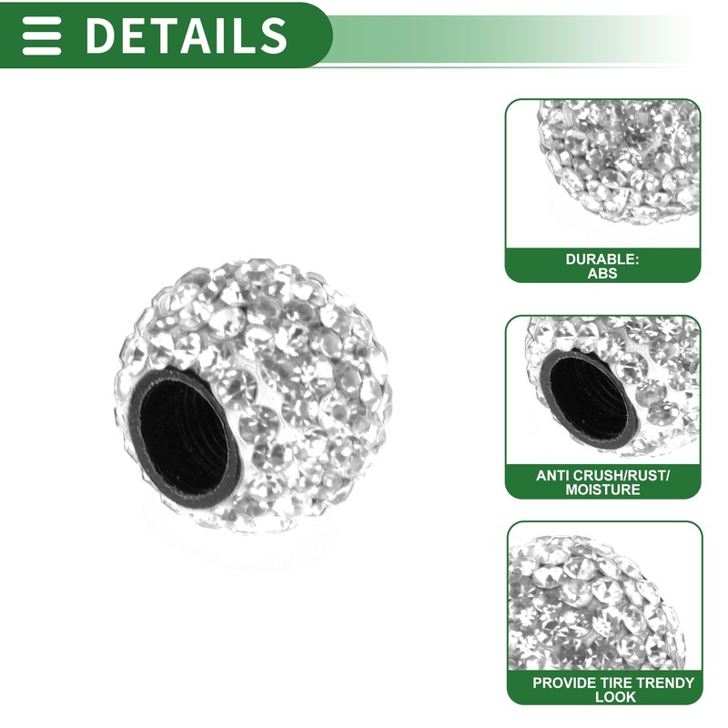 Motoforti Tire Valve Stem Caps Tyre Valve Dust Covers 8x16mm