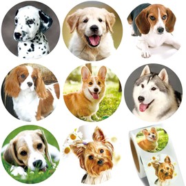 Hohamn 1.5" Dog Stickers for Kids Teachers, 500 Pcs Dog Puppy Stickers for Toddlers Birthday Party, School Reward, Giveaways