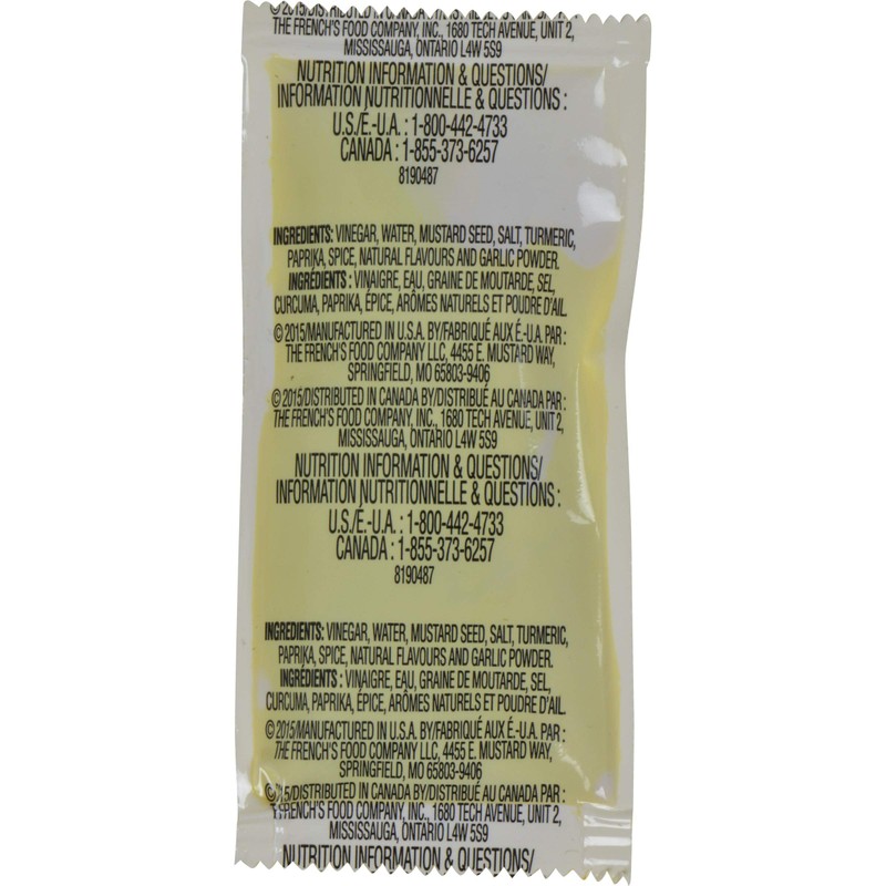 French's Classic Yellow Mustard Packets, 500 count - One 500