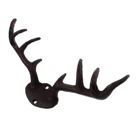 LABRIMP Cast Iron Antler Hook Metal Clothes Hanger Key Coat Hook Antler Hooks Wall Mounted Hanger Antique Hanging Hook Wall Coat Hooks Home Decor Wall Hanging Vintage