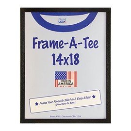 Frame USA "Frame-A-Tee Series, 14x18, Black Wood T-Shirt Frame for Large and XL shirts