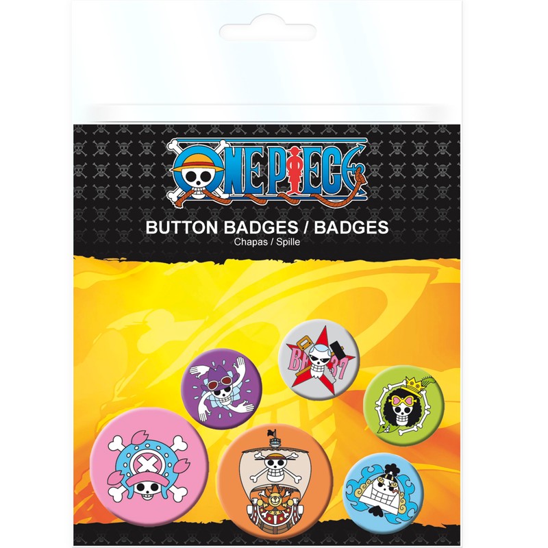 ABYstyle - One Piece Set with Skulls 2 Badge Metal,