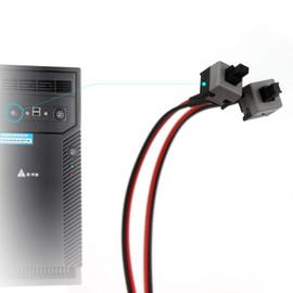 Ytian 2Pcs ATX PC Computer Motherboard Switch On/Off/Reset Power Cable 100CM