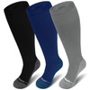 PUTUO Large Calf Flight Socks: Plus Size Compression Sock for