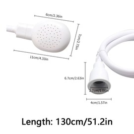 Wmzjnljy White Bath Sink Single Tap Handheld Shower Attachment Shower Head for Bathroom Universal Pet and Hair Washing Shower Attachment for Washing Dresser Kitchen(Z44-1)